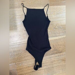 H&M ribbed knit high neck bodysuit